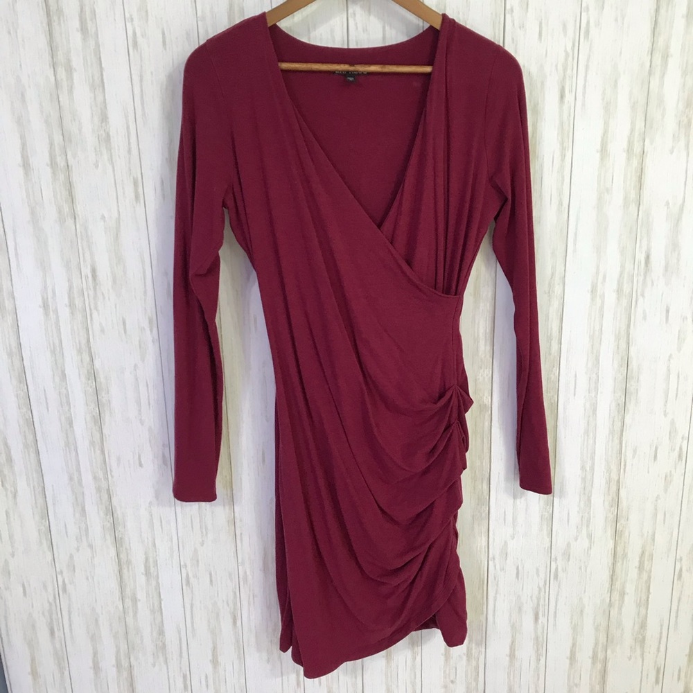 Express long sleeved ruched dress Large